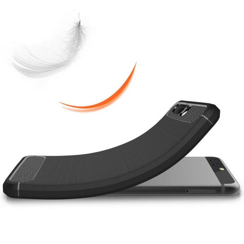 Fodral för Huawei P10 Plus, Techsuit, Kolfiber, Svart