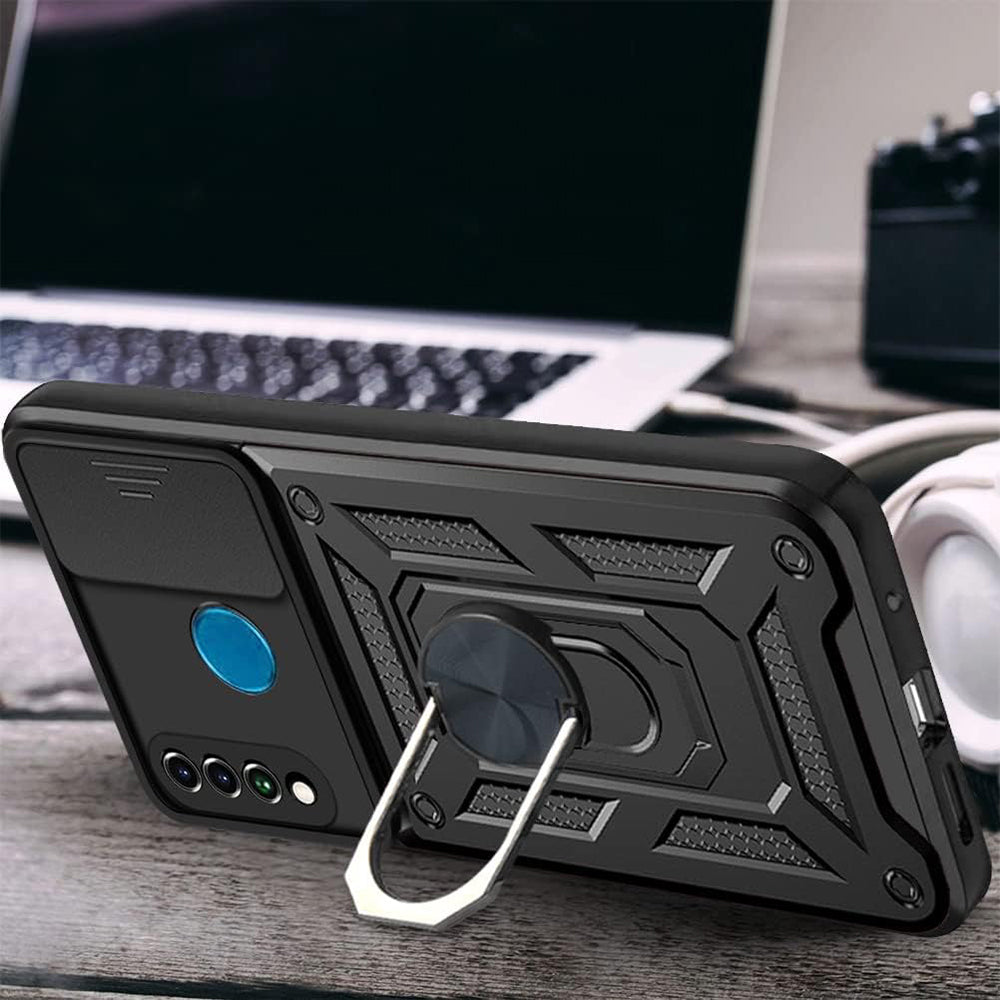 Fodral för Huawei P30 lite New Edition / P30 lite, Techsuit, CamShield, Svart
