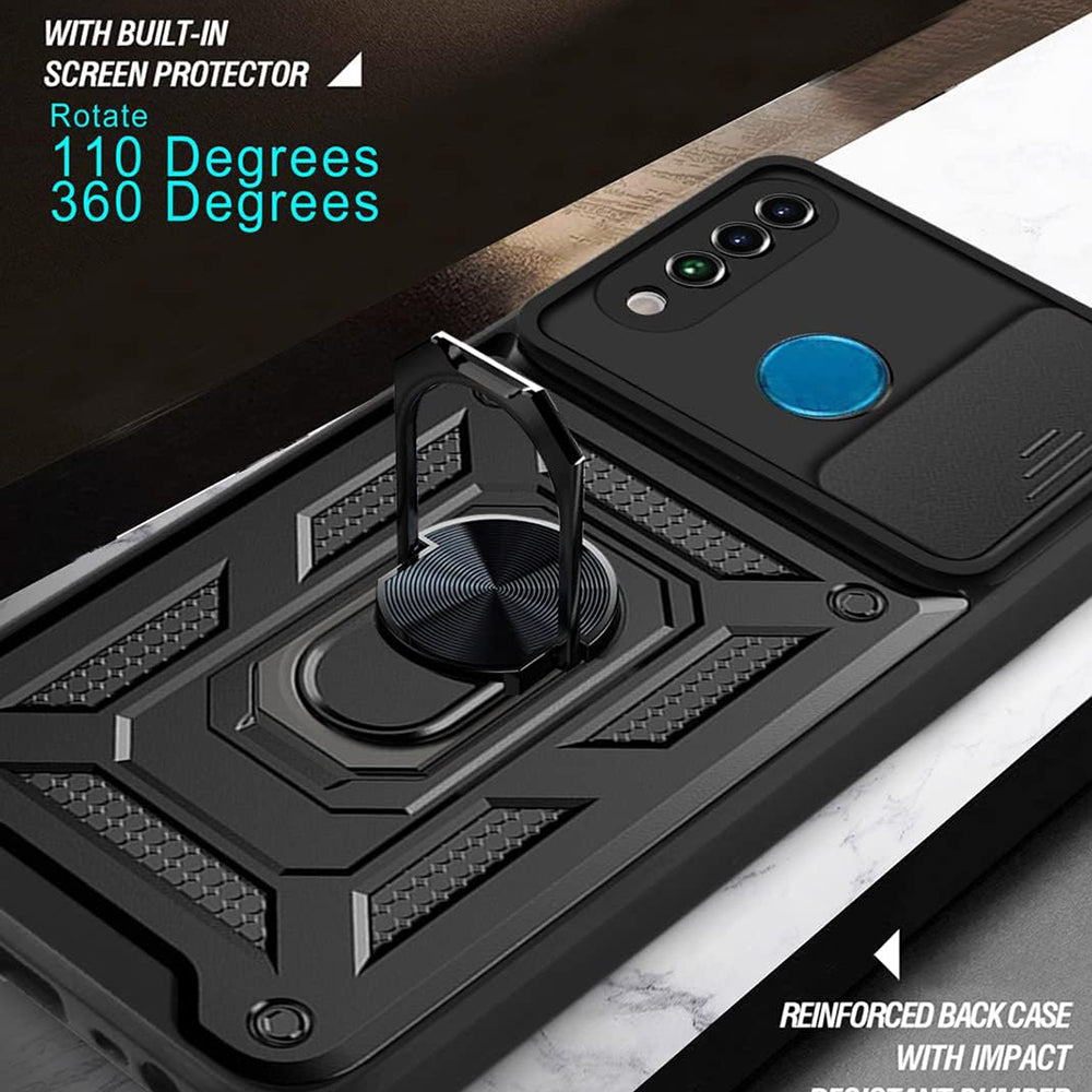 Fodral för Huawei P30 lite New Edition / P30 lite, Techsuit, CamShield, Svart