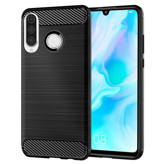 Fodral för Huawei P30 lite New Edition / P30 lite, Techsuit, Kol, Svart