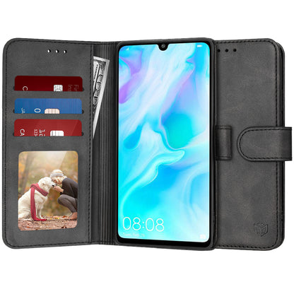 Fodral för Huawei P30 lite New Edition / P30 lite, Techsuit, Diary Book, Svart