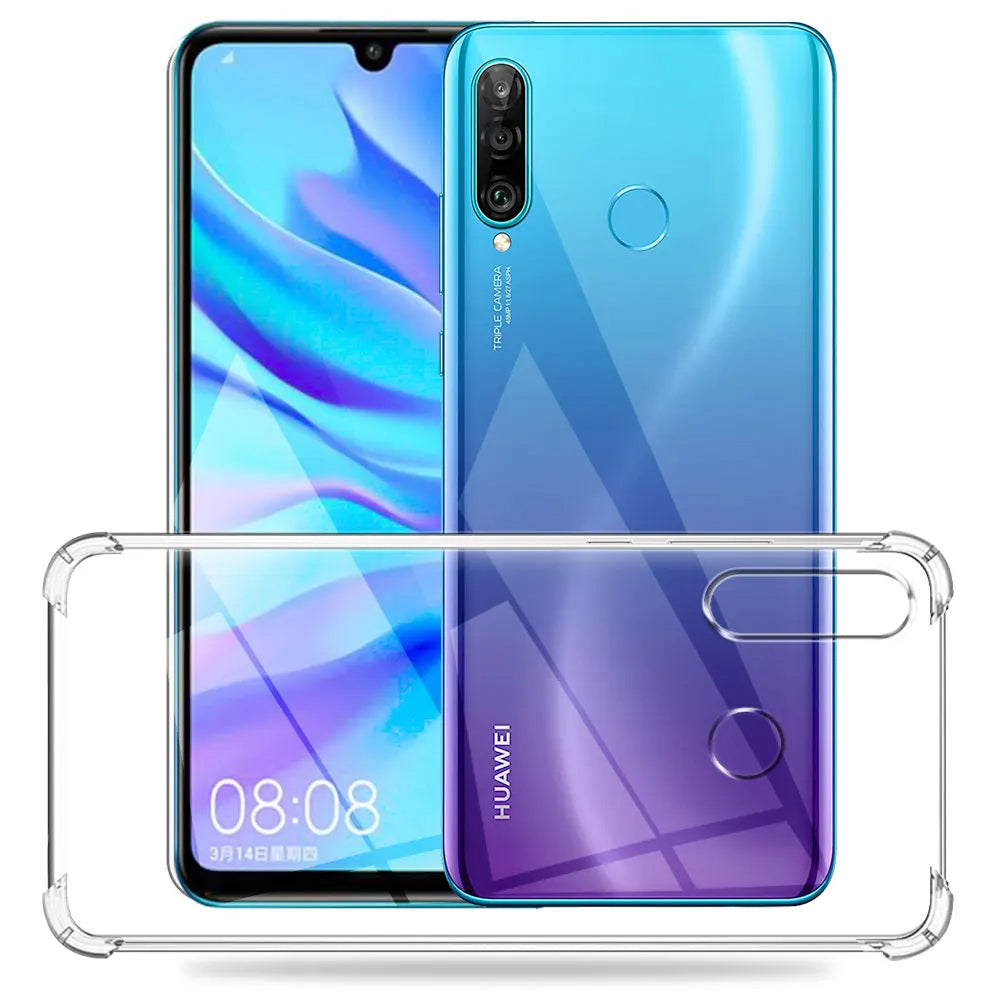 Fodral för Huawei P30 lite New Edition / P30 lite, Techsuit, stöttåligt klart, transparent