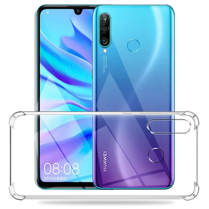 Fodral för Huawei P30 lite New Edition / P30 lite, Techsuit, stöttåligt klart, transparent