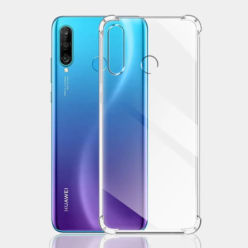 Fodral för Huawei P30 lite New Edition / P30 lite, Techsuit, stöttåligt klart, transparent