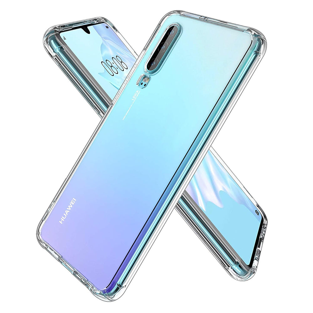 Fodral för Huawei P30, Techsuit, Stötsäker Klar, Transparent