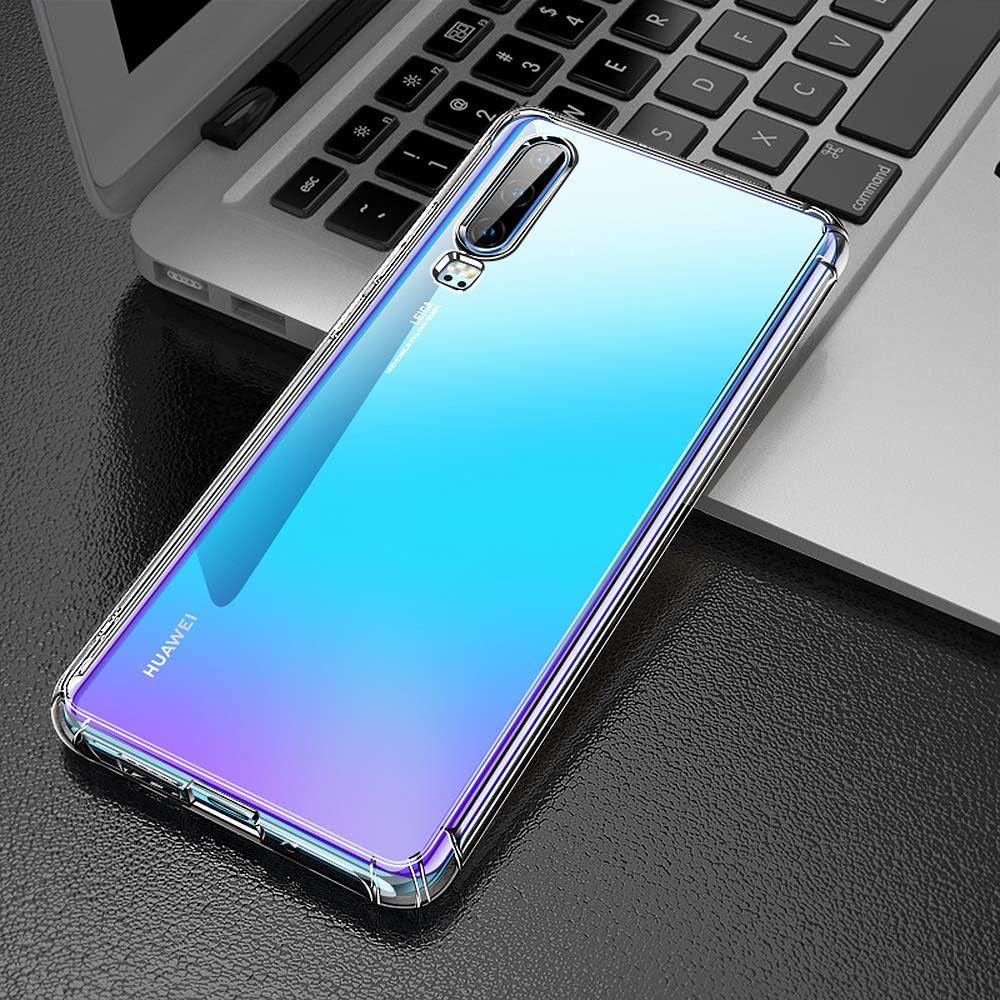 Fodral för Huawei P30, Techsuit, Stötsäker Klar, Transparent