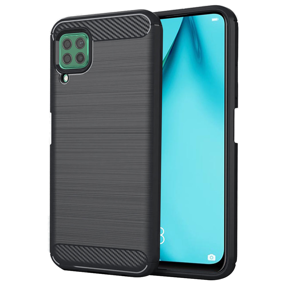 Fodral för Huawei P40 lite 4G, Techsuit, Kolfiber, Svart