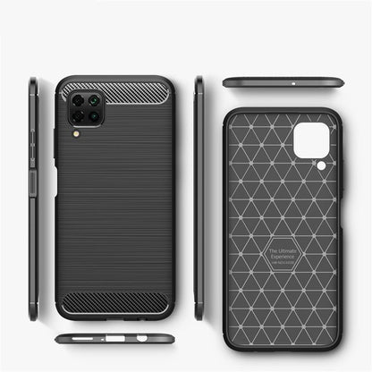 Fodral för Huawei P40 lite 4G, Techsuit, Kolfiber, Svart