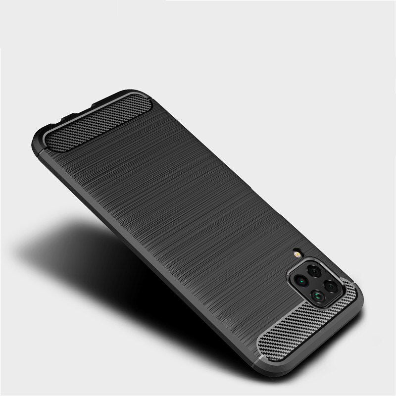 Fodral för Huawei P40 lite 4G, Techsuit, Kolfiber, Svart