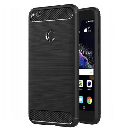 Fodral för Huawei P9 Lite (2017) / P8 Lite (2017), Techsuit, Kolfiber, Svart