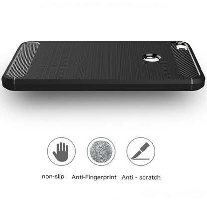 Fodral för Huawei P9 Lite (2017) / P8 Lite (2017), Techsuit, Kolfiber, Svart