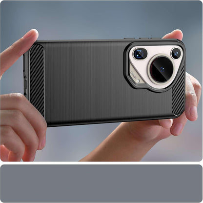 Fodral för Huawei Pura 70 Ultra, Techsuit, Kolfiber, Blå