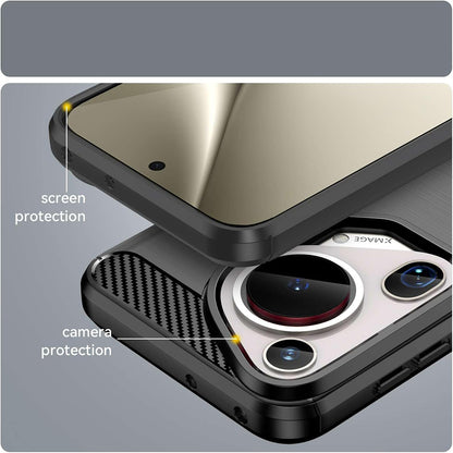 Fodral för Huawei Pura 70 Ultra, Techsuit, Kolfiber, Blå