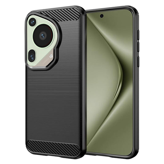 Fodral för Huawei Pura 70 Ultra, Techsuit, Kolfiber, Svart