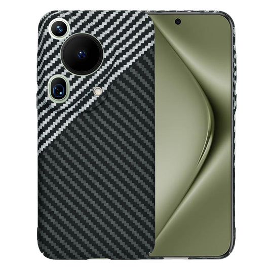 Fodral för Huawei Pura 70 Ultra, Techsuit, Carbonite FiberShell, Svart Grå