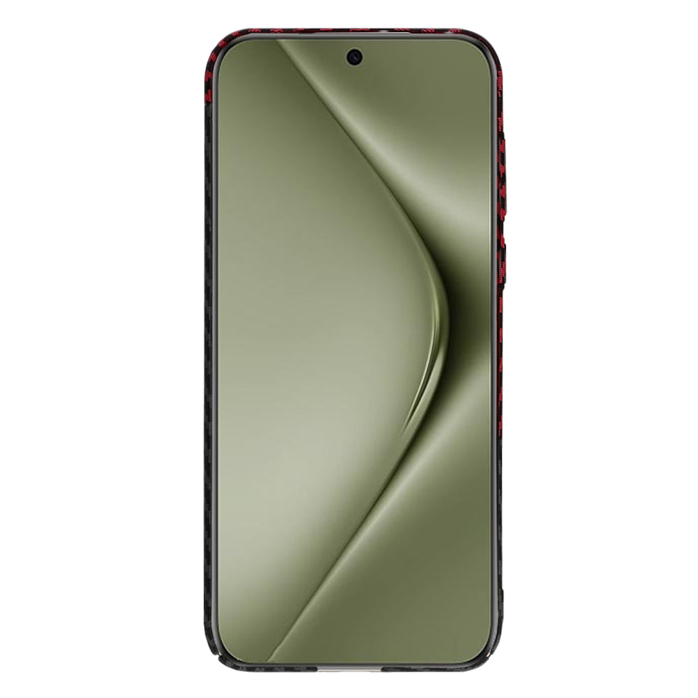 Case for Huawei Pura 70 Ultra, Techsuit, Carbonite FiberShell, Black Red
