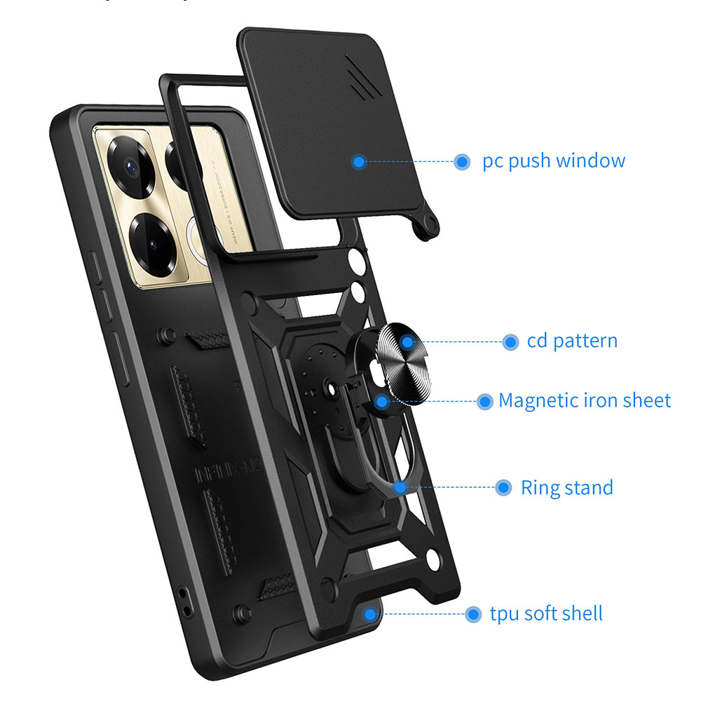 Fodral för Infinix Note 40 Pro+, Techsuit, CamShield, Grön