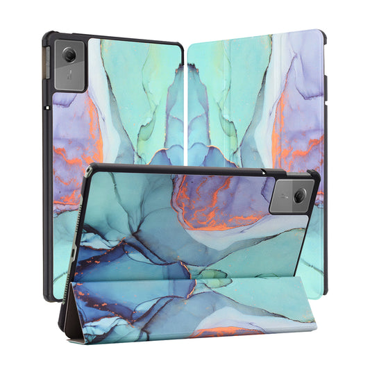 Fodral för Lenovo Idea Tab 11, Techsuit, FoldPro Green Time, Flerfärgad