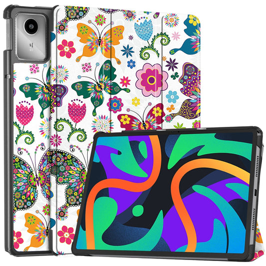 Fodral för Lenovo Tab M11, Techsuit, FoldPro Butterfly, Flerfärgad