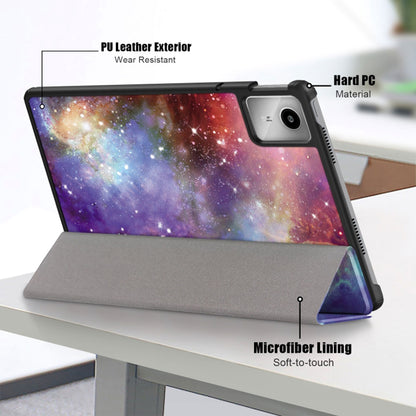 Fodral för Lenovo Tab M11, Techsuit, FoldPro Galaxy, Flerfärgad