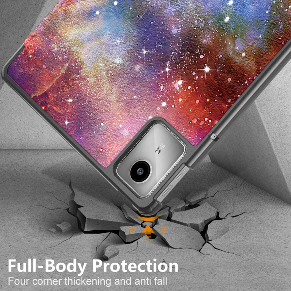 Fodral för Lenovo Tab M11, Techsuit, FoldPro Galaxy, Flerfärgad