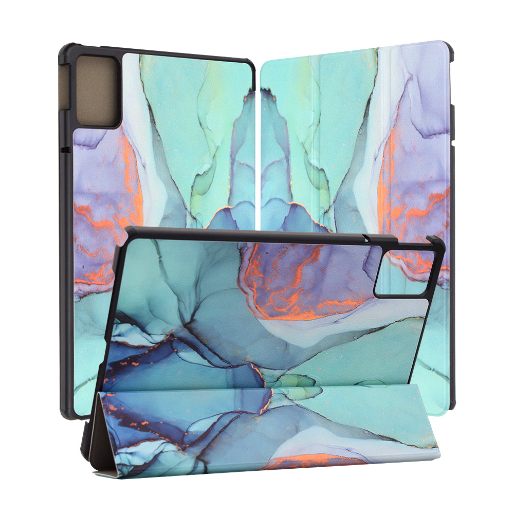 Fodral för Lenovo Tab M11, Techsuit, FoldPro Green Time, Flerfärgad