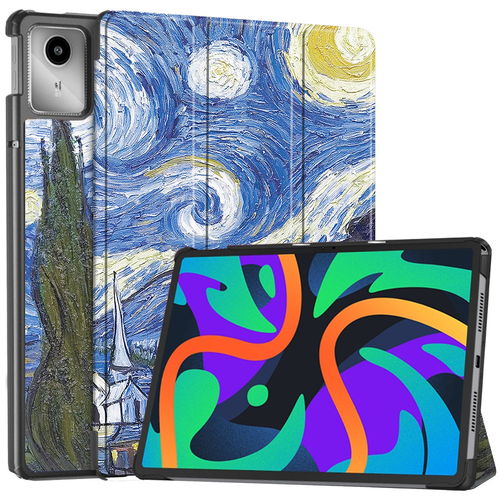 Fodral för Lenovo Tab M11, Techsuit, FoldPro Starry Night, Flerfärgad