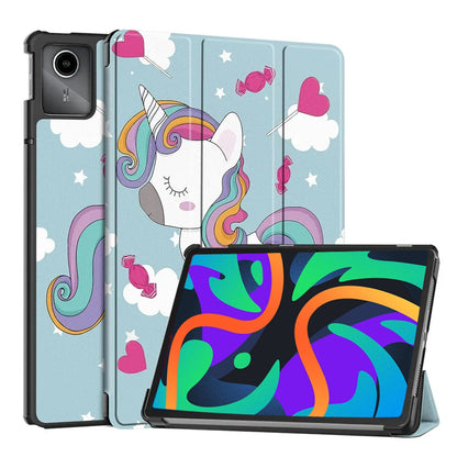 Fodral för Lenovo Tab M11, Techsuit, FoldPro Unicorn, Flerfärgad