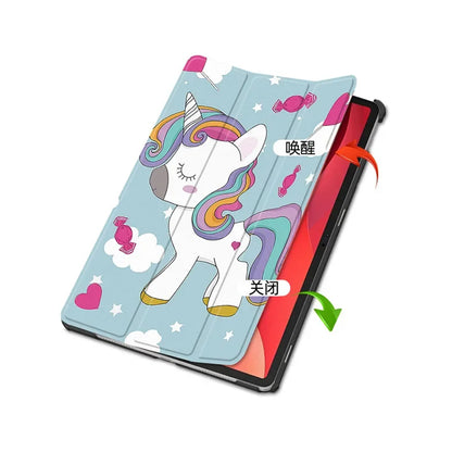 Fodral för Lenovo Tab M11, Techsuit, FoldPro Unicorn, Flerfärgad