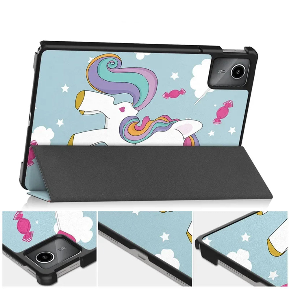 Fodral för Lenovo Tab M11, Techsuit, FoldPro Unicorn, Flerfärgad