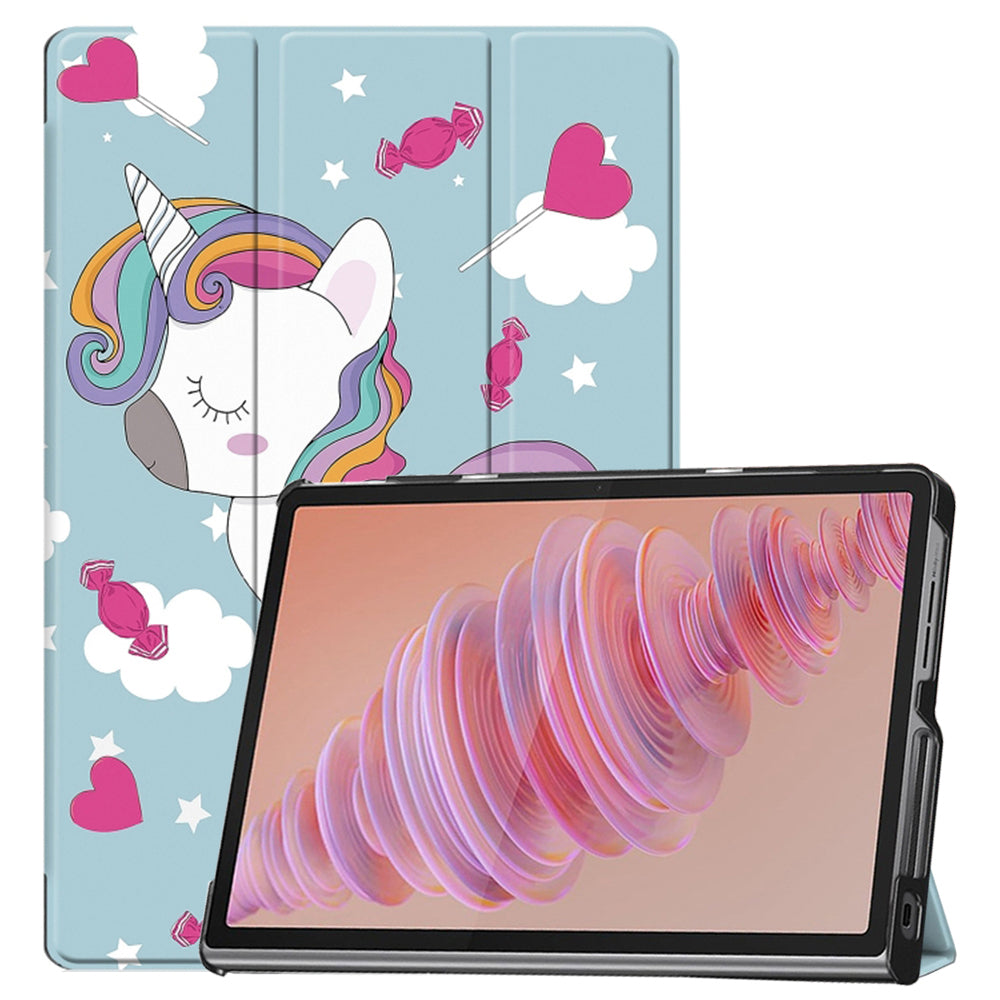 Fodral för Lenovo Tab Plus 11,5 tum, Techsuit, FoldPro Unicorn, Flerfärgad