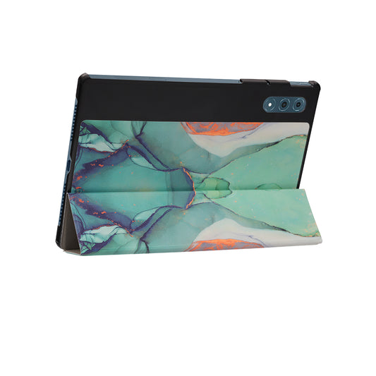 Fodral för Lenovo Yoga Tab Plus, Techsuit, FoldPro Green Time, Flerfärgad