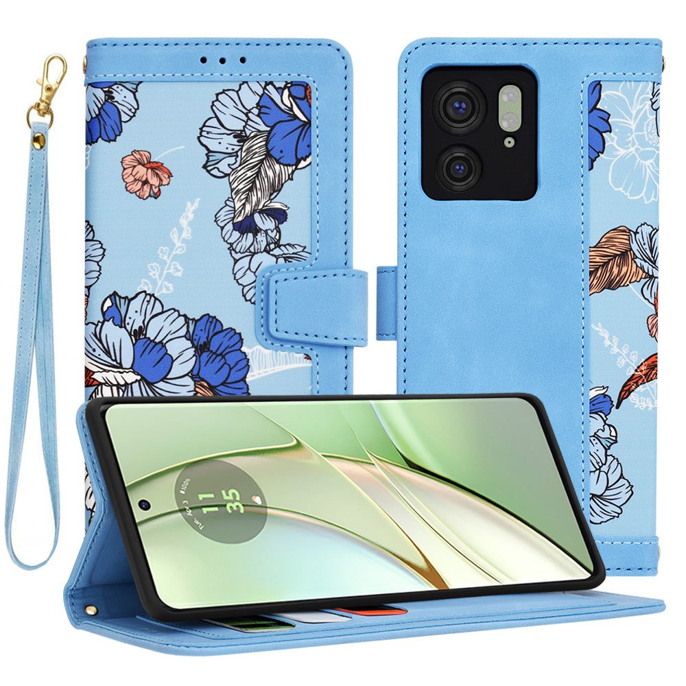 Fodral för Motorola Edge (2023) / Edge 40, Techsuit, FlipCraft, Blå