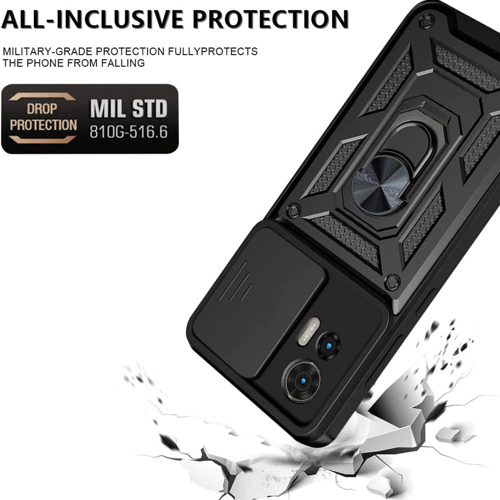 Mobilskal för Motorola Edge 30 Neo, Techsuit, CamShield, Svart