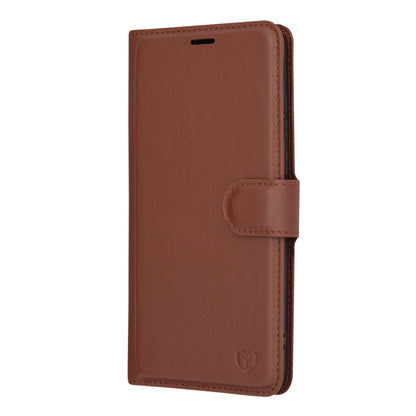 Fodral för Motorola Edge 30 Neo, Techsuit, Leather Folio, Brun