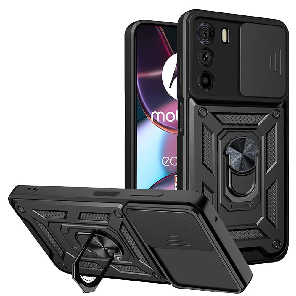 Fodral för Motorola Edge 30, Techsuit, CamShield, Svart