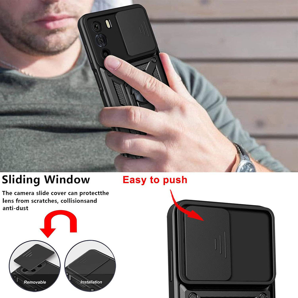 Fodral för Motorola Edge 30, Techsuit, CamShield, Svart