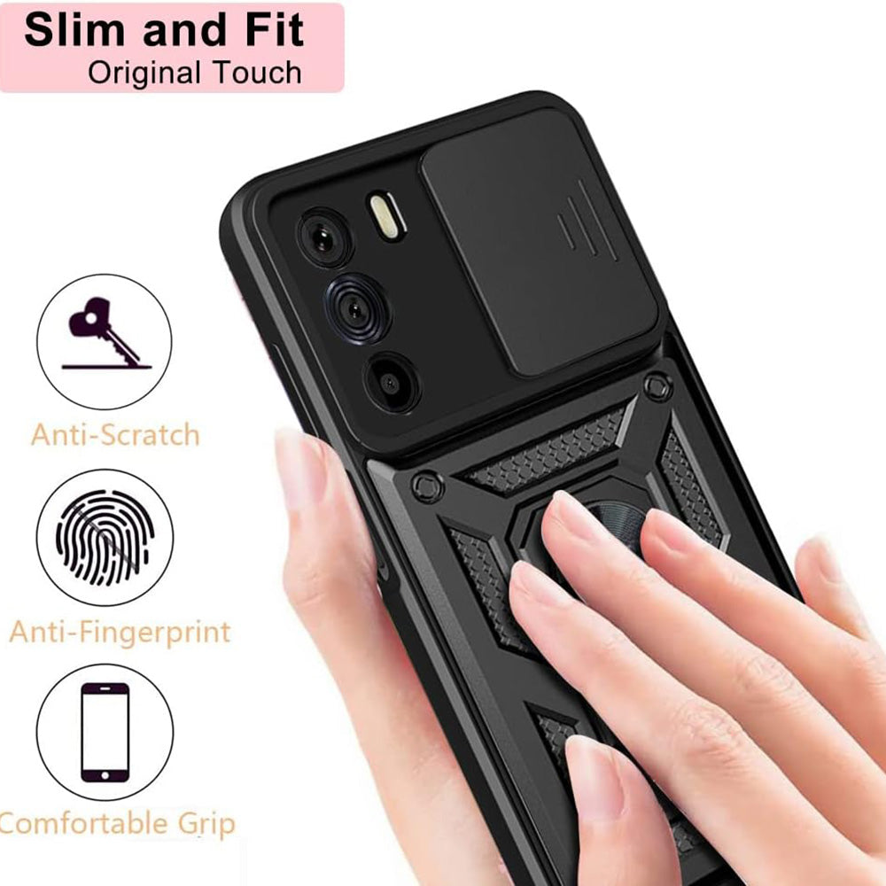 Fodral för Motorola Edge 30, Techsuit, CamShield, Svart