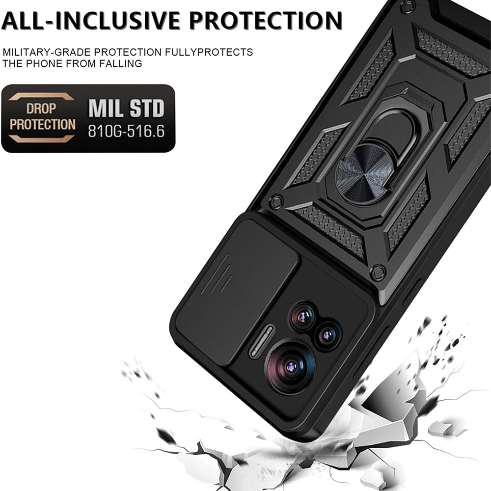 Fodral för Motorola Edge 30 Ultra, Techsuit, CamShield, Svart