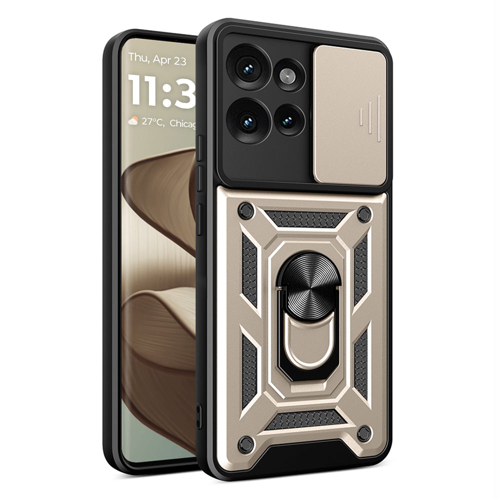 Fodral för Motorola Edge 50 Fusion, Techsuit, CamShield, Guld