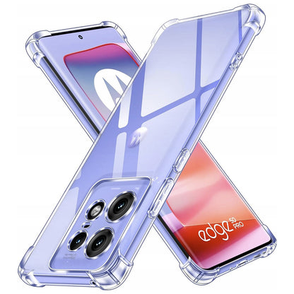 Fodral för Motorola Edge 50 Pro, Techsuit, stöttåligt klart, transparent