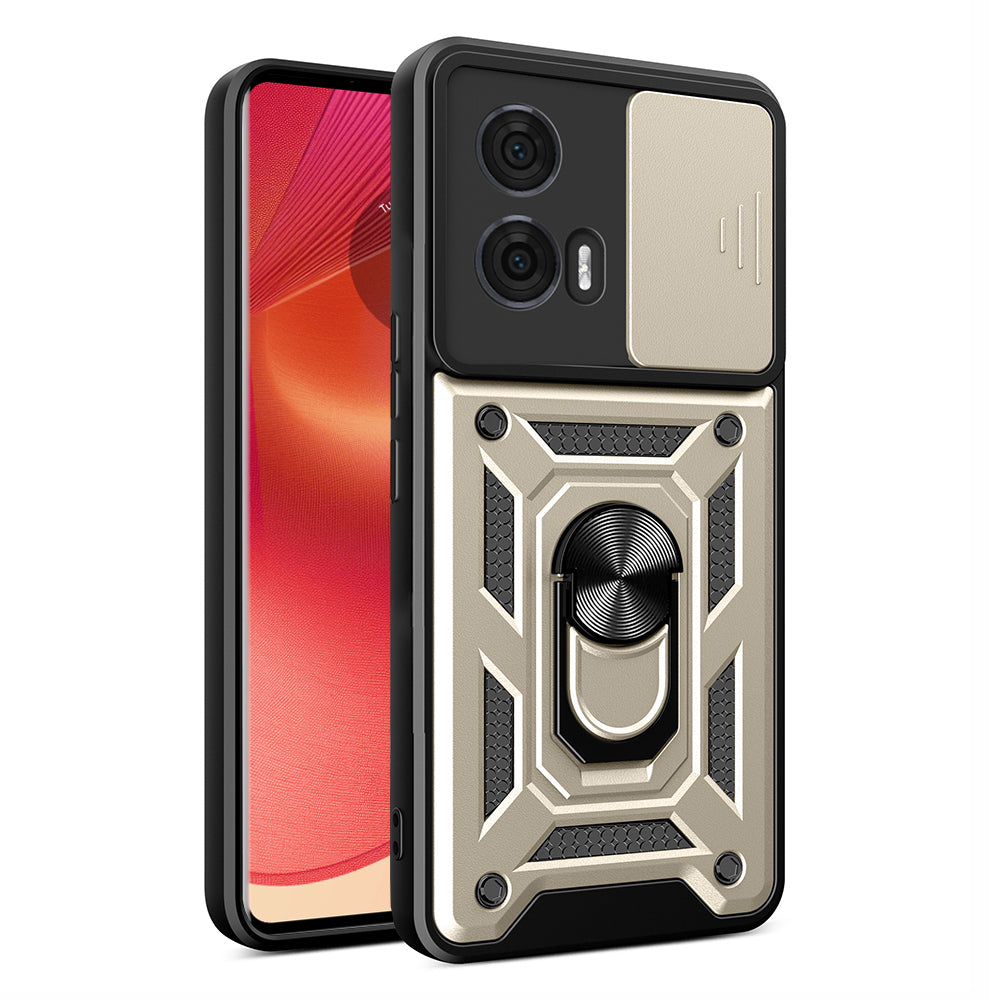 Fodral för Motorola Edge 50, Techsuit, CamShield, Guld
