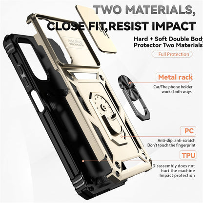 Fodral för Motorola Edge 50, Techsuit, CamShield, Guld