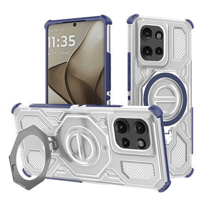 Fodral för Motorola Edge 50, Techsuit, Carbon Shield Pro, Blå