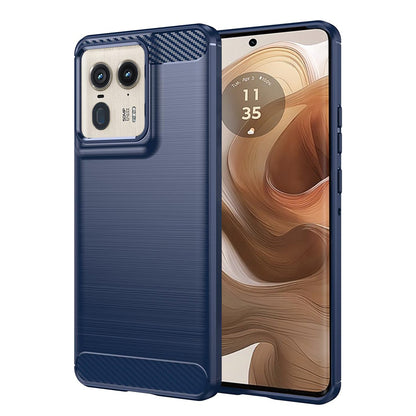 Fodral för Motorola Edge 50 Ultra, Techsuit, Kolfiber, Blå