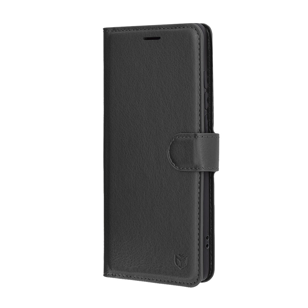 Fodral för Motorola Edge 60 Fusion / Edge 60, Techsuit, Leather Folio, Svart