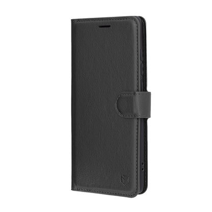 Fodral för Motorola Edge 60 Fusion / Edge 60, Techsuit, Leather Folio, Svart