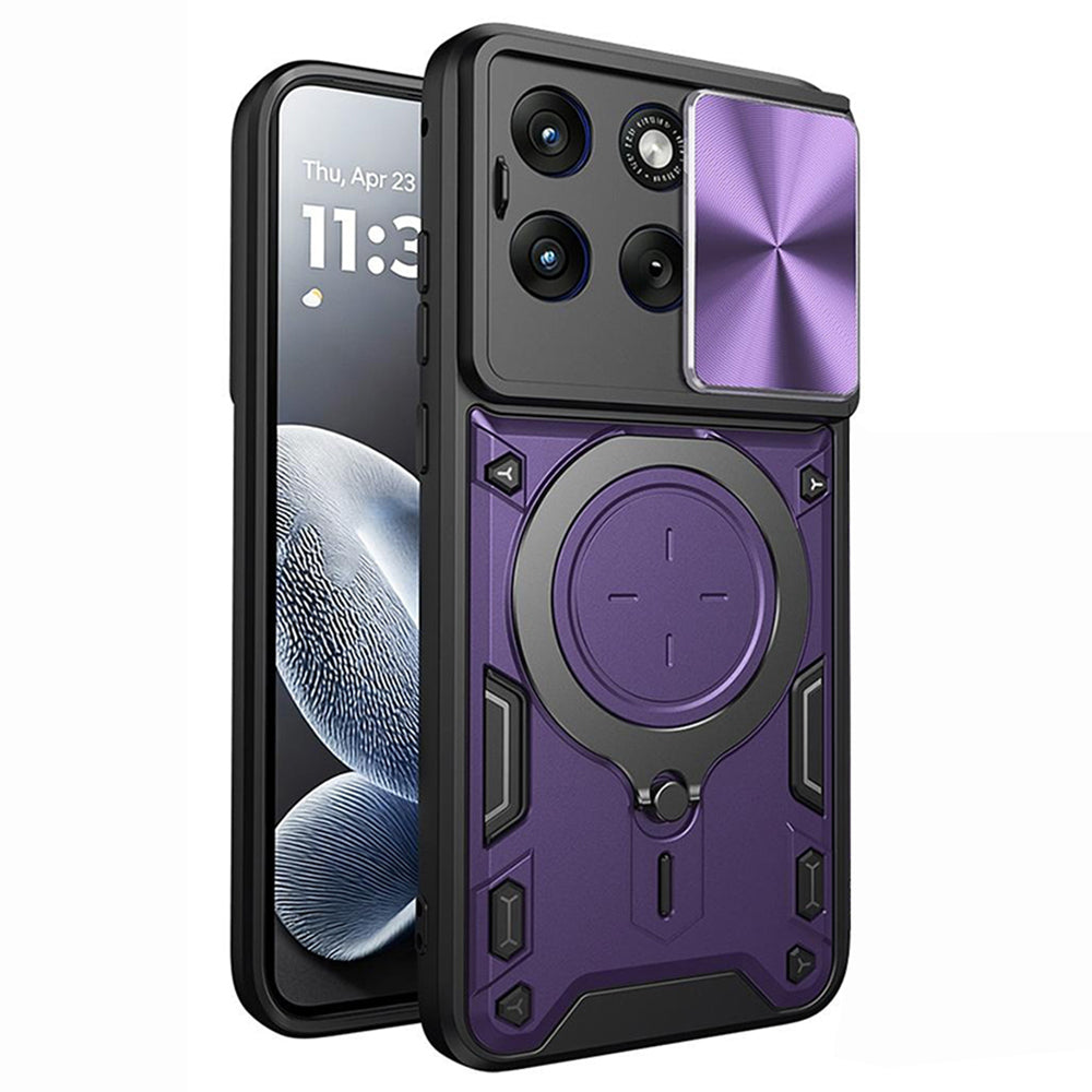 Fodral för Motorola Edge 70 Fusion, Techsuit, CamGuard Pro, Lila