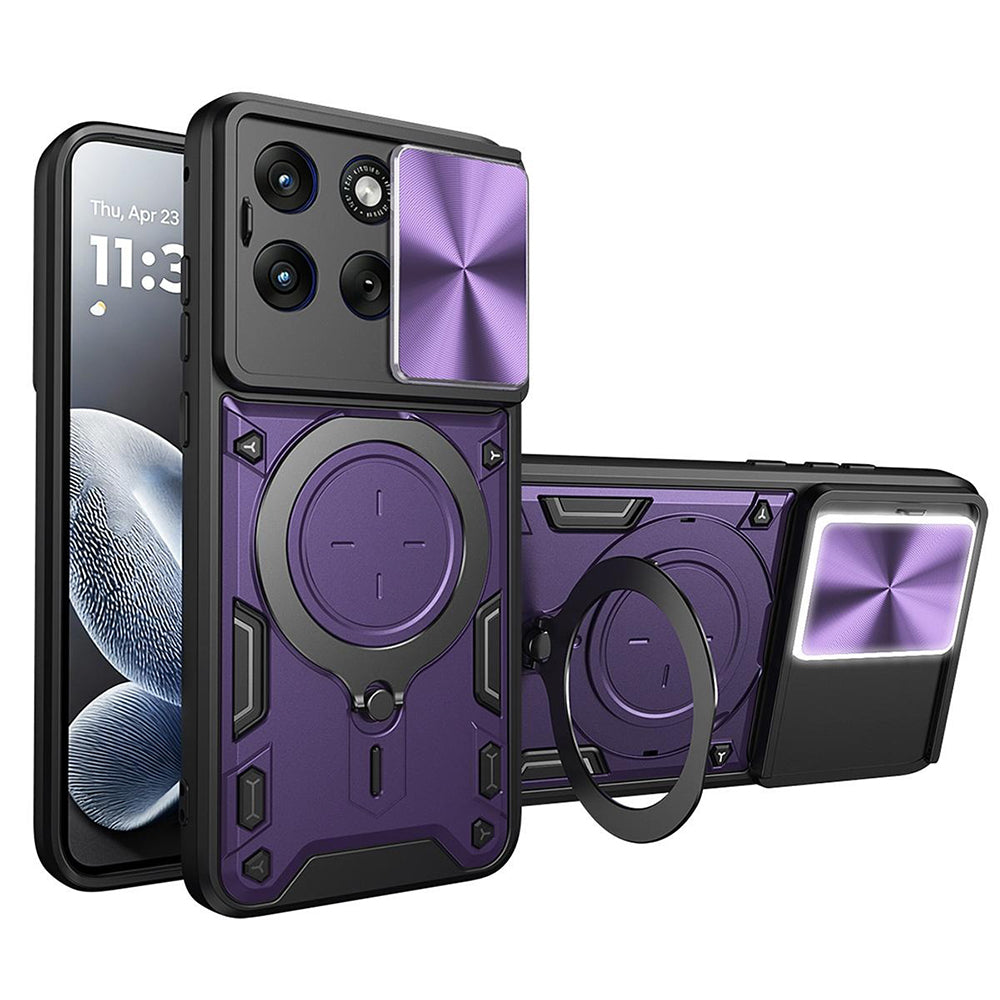 Fodral för Motorola Edge 70 Fusion, Techsuit, CamGuard Pro, Lila