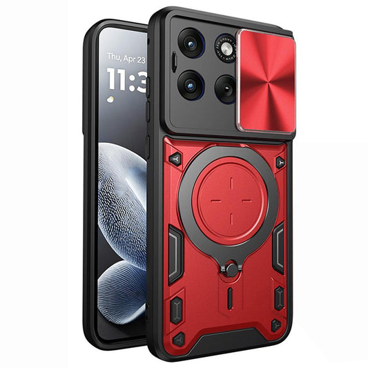 Fodral för Motorola Edge 70 Fusion, Techsuit, CamGuard Pro, Röd